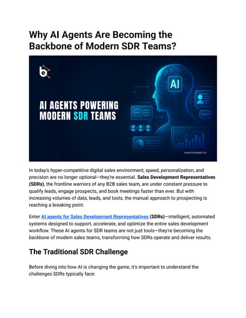 Why are B2B companies shifting budget from SDR teams to AI prospecting agents in 2027?